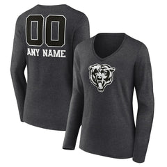 NFL Chicago Bears Women's Personalized Name & Number Monochrome V-neck T-Shirt