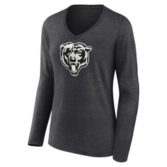 NFL Chicago Bears Women's Personalized Name & Number Monochrome V-neck T-Shirt