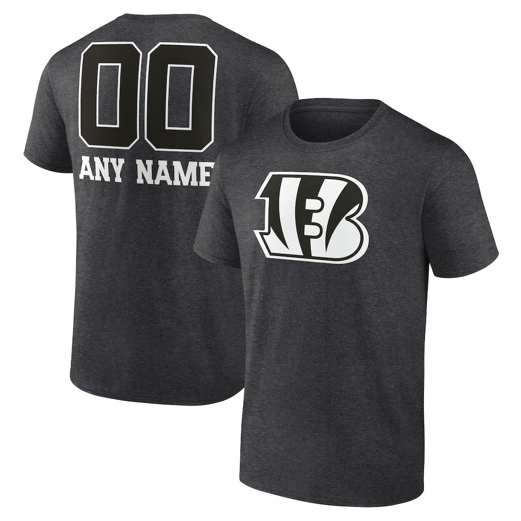 NFL Cincinnati Bengals Personalized Name & Number Monochrome T-Shirt
