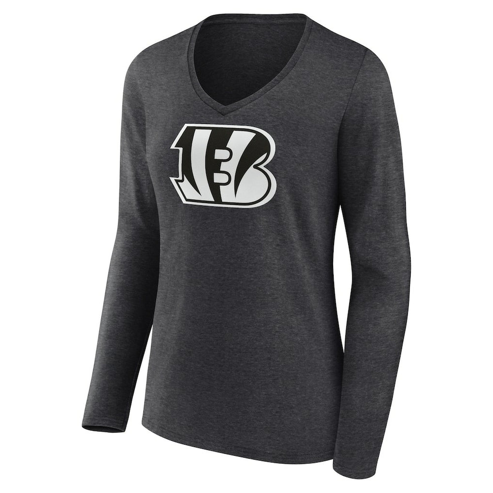 NFL Cincinnati Bengals Women's Personalized Name & Number Monochrome V-neck T-Shirt