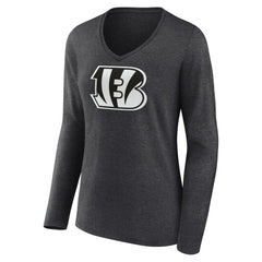 NFL Cincinnati Bengals Women's Personalized Name & Number Monochrome V-neck T-Shirt