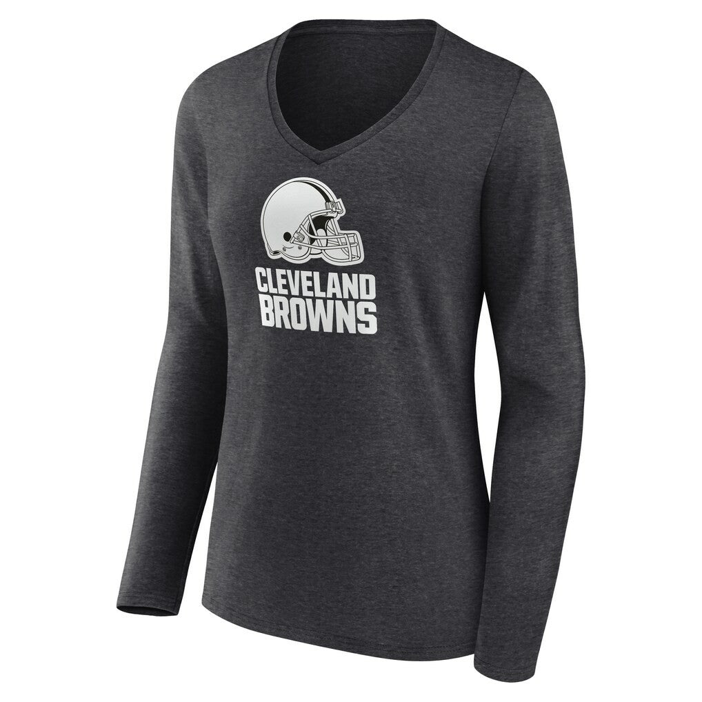 NFL Cleveland Browns Women's Personalized Name & Number Monochrome V-neck T-Shirt