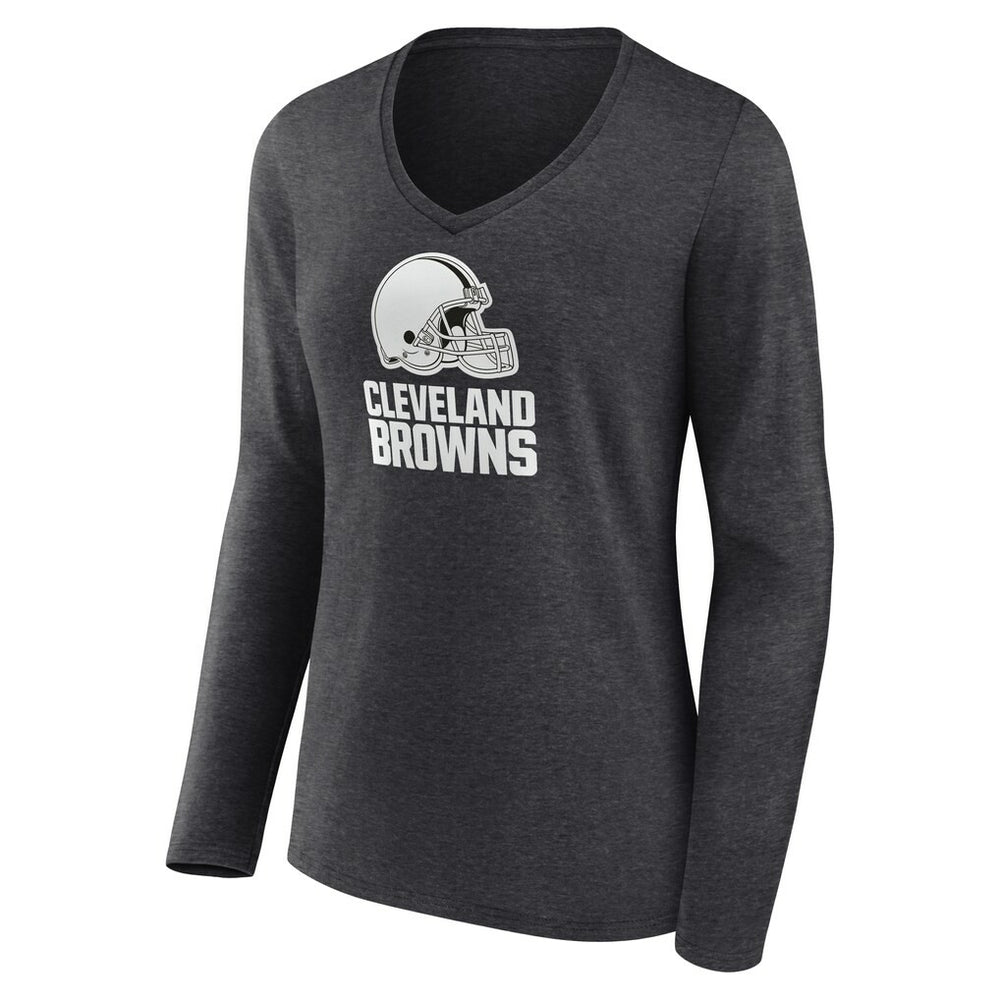 NFL Cleveland Browns Women's Personalized Name & Number Monochrome V-neck T-Shirt