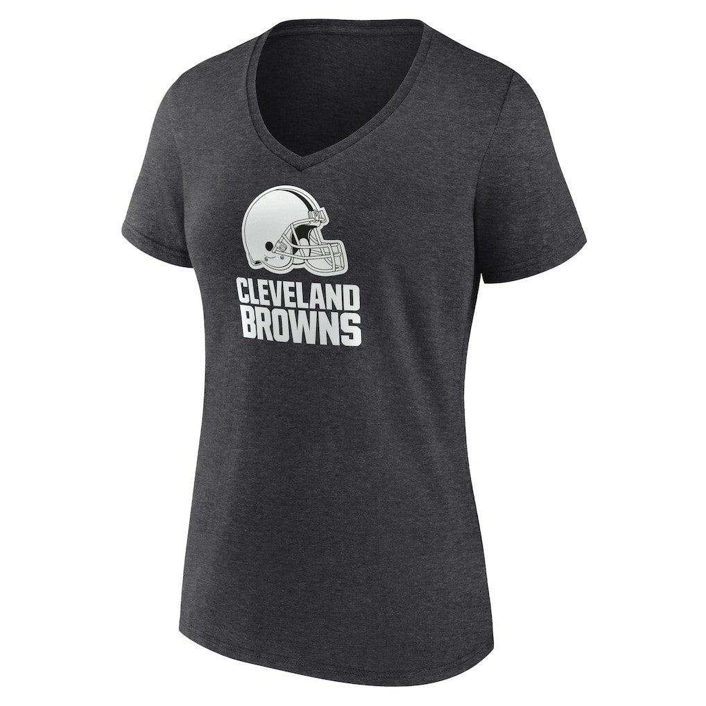 NFL Cleveland Browns Women's Personalized Name & Number Monochrome V-Neck Long Sleeve T-Shirt