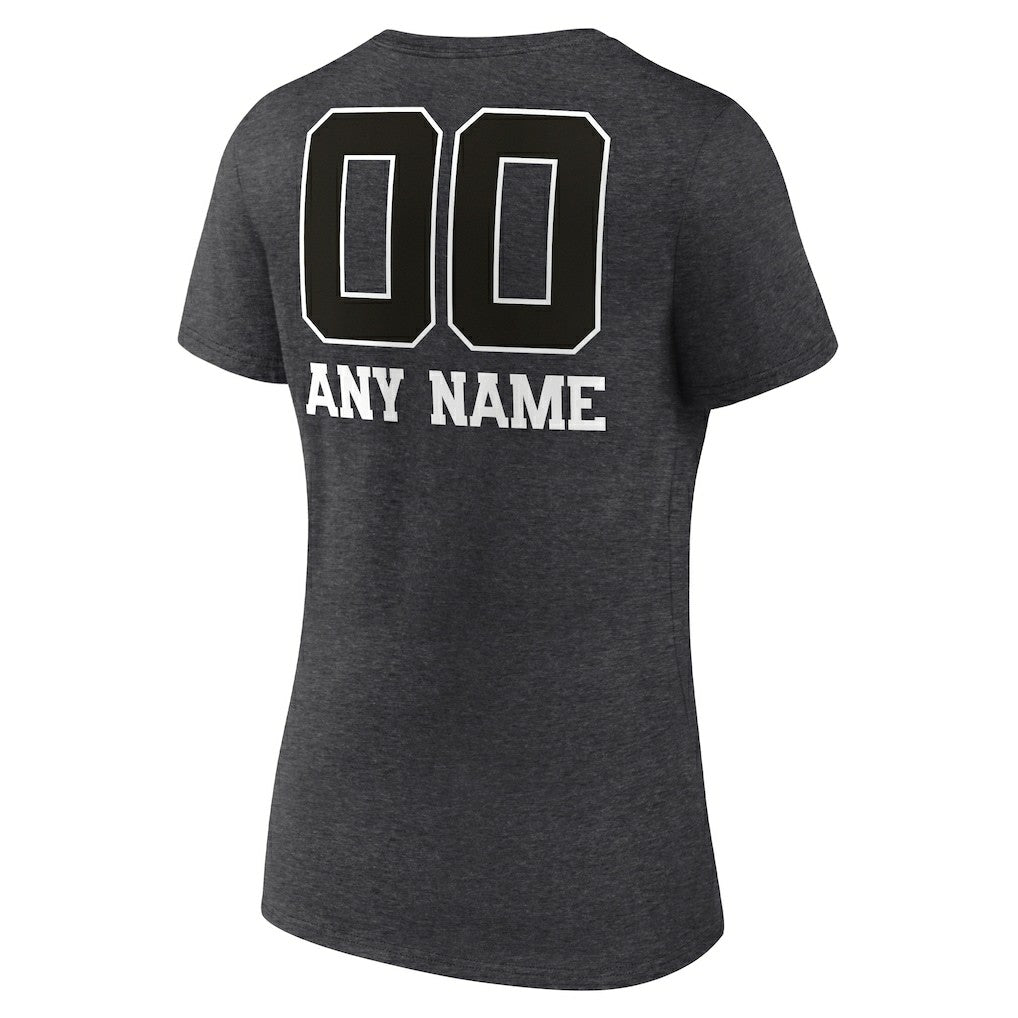 NFL Cleveland Browns Women's Personalized Name & Number Monochrome V-Neck Long Sleeve T-Shirt