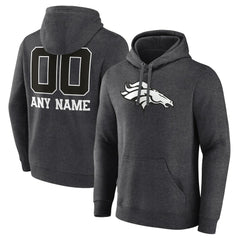 NFL Denver Broncos Personalized Name & Number Monochrome Pullover Hoodie