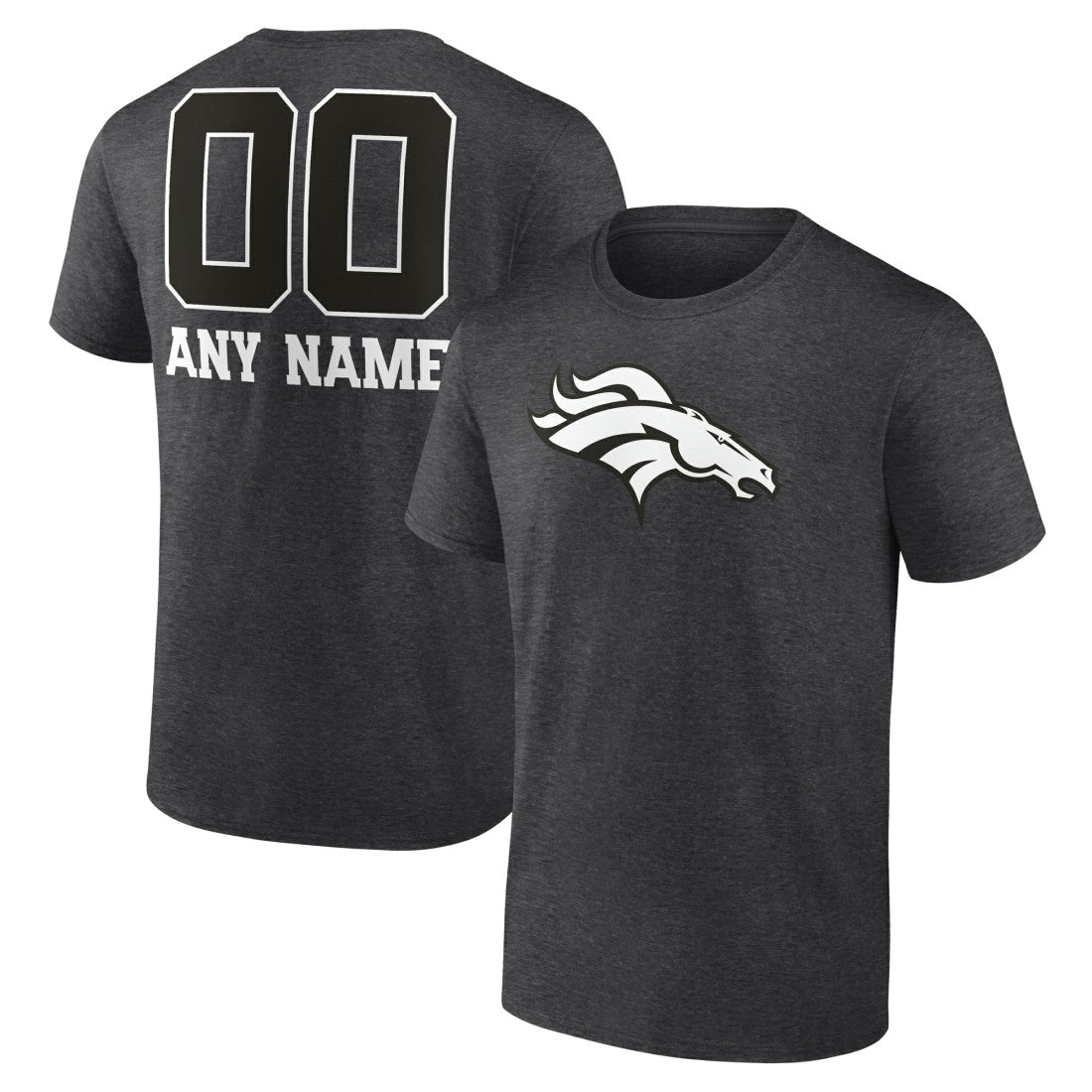 NFL Denver Broncos Personalized Name & Number Monochrome T-Shirt