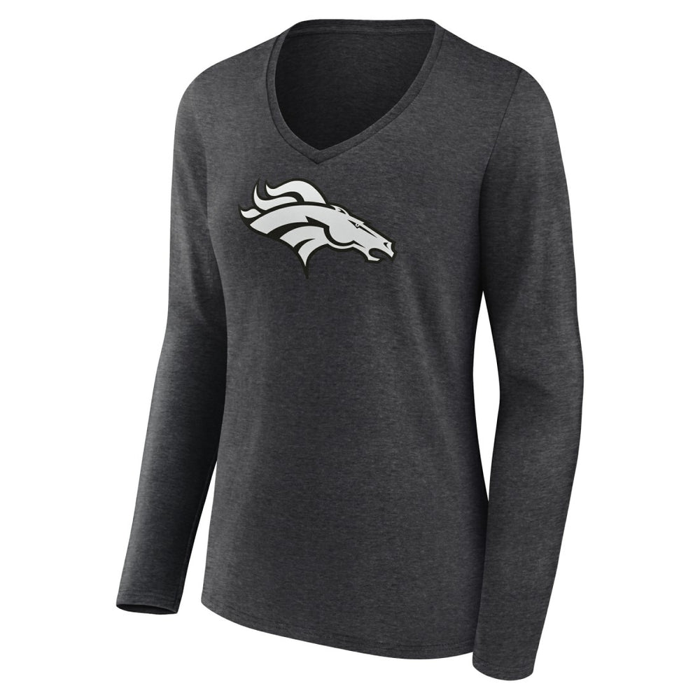 NFL Denver Broncos Women's Personalized Name & Number Monochrome V-neck T-Shirt