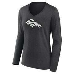 NFL Denver Broncos Women's Personalized Name & Number Monochrome V-neck T-Shirt