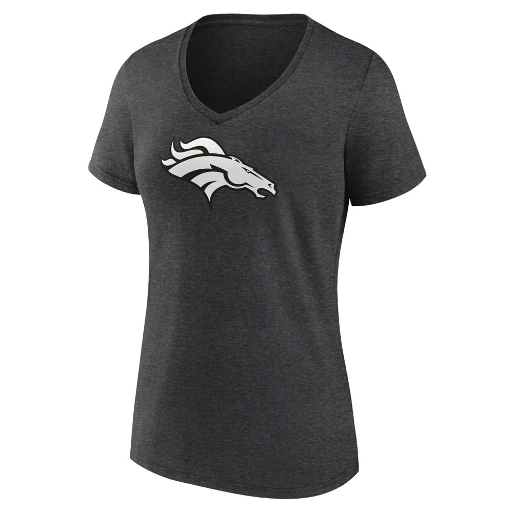 NFL Denver Broncos Women's Personalized Name & Number Monochrome V-Neck Long Sleeve T-Shirt