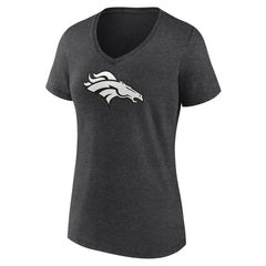 NFL Denver Broncos Women's Personalized Name & Number Monochrome V-Neck Long Sleeve T-Shirt