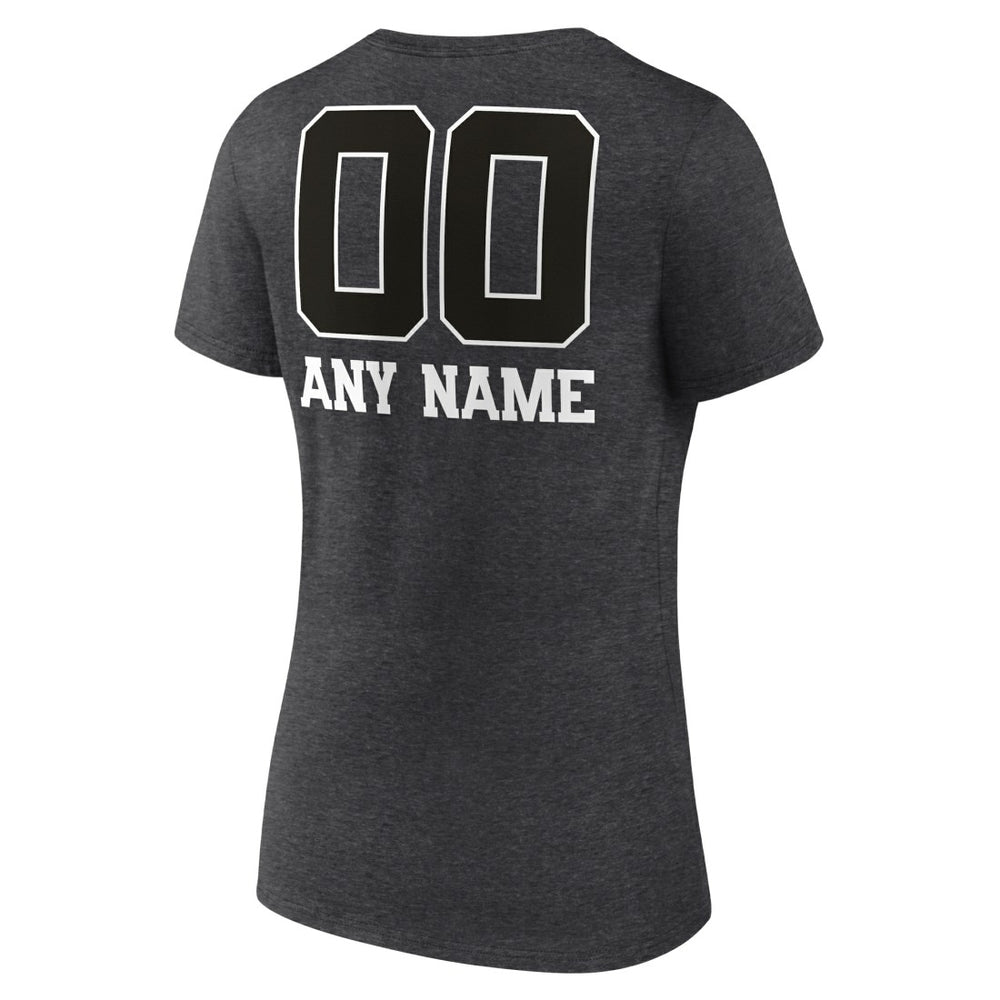 NFL Denver Broncos Women's Personalized Name & Number Monochrome V-Neck Long Sleeve T-Shirt