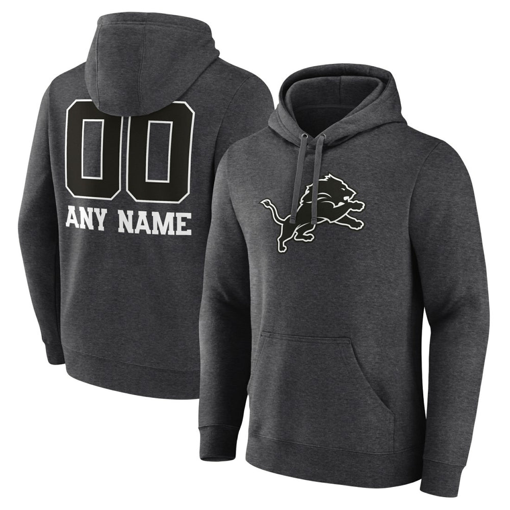 NFL Detroit Lions Personalized Name & Number Monochrome Pullover Hoodie