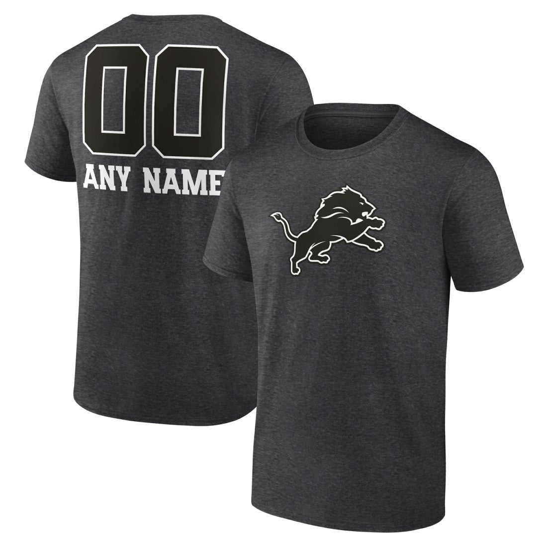 NFL Detroit Lions Personalized Name & Number Monochrome T-Shirt
