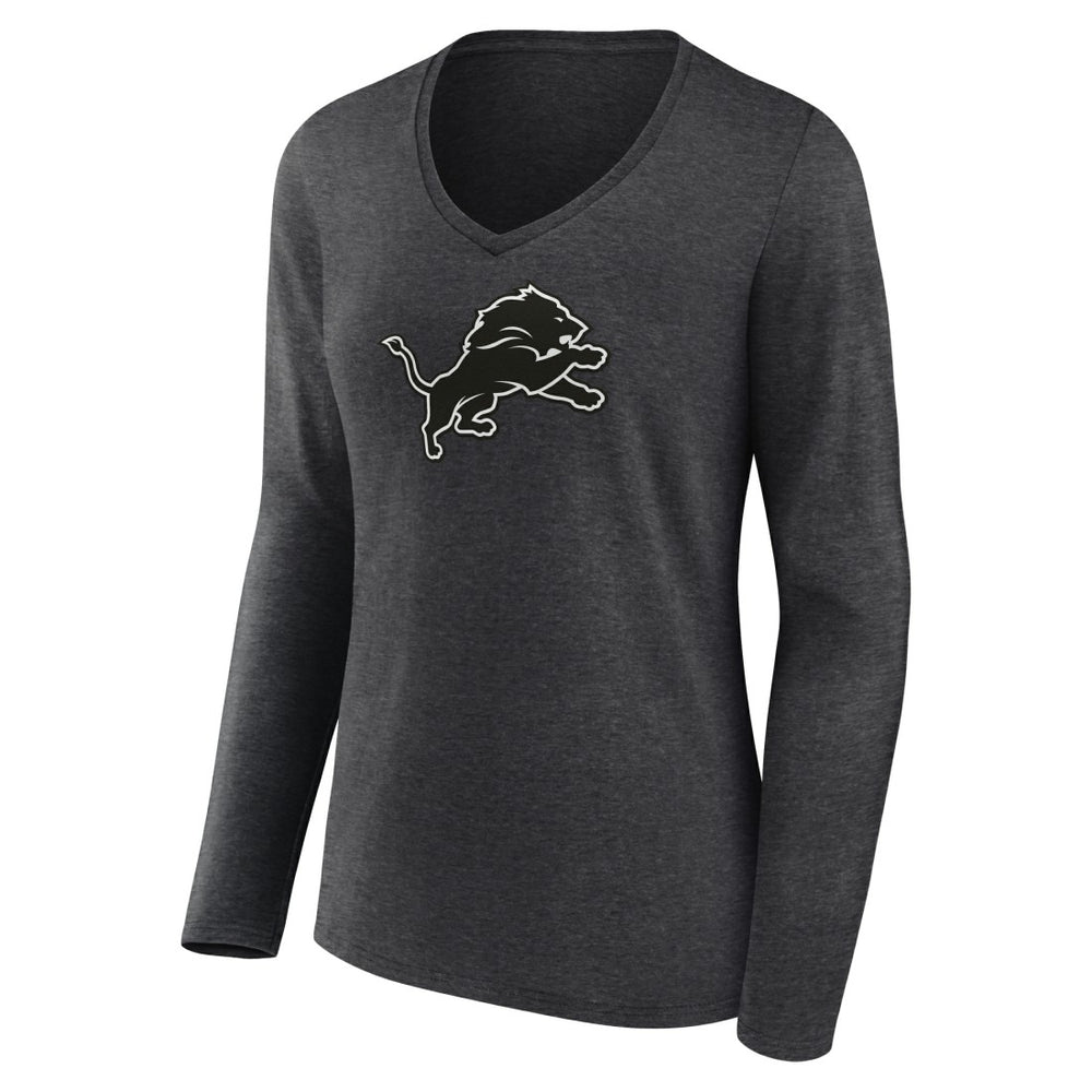 NFL Detroit Lions Women's Personalized Name & Number Monochrome V-neck T-Shirt