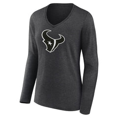 NFL Houston Texans Women's Personalized Name & Number Monochrome V-neck T-Shirt