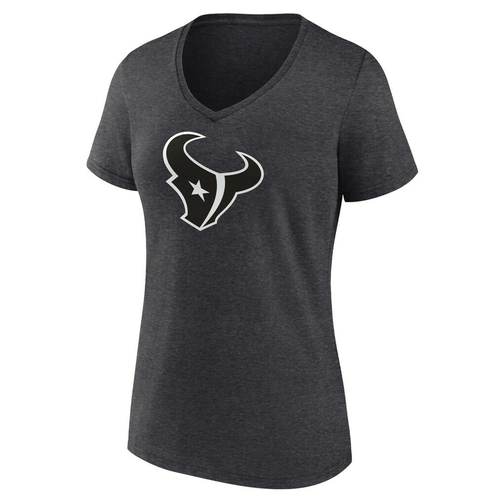 NFL Houston Texans Women's Personalized Name & Number Monochrome V-Neck Long Sleeve T-Shirt