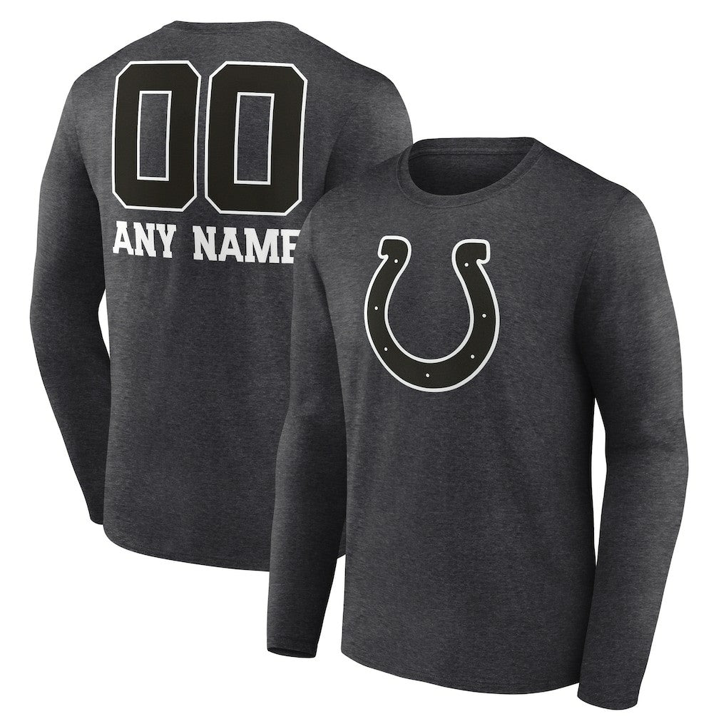 NFL Indianapolis Colts Personalized Name & Number Monochrome Long Sleeve T-Shirt
