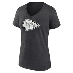 NFL Kansas City Chiefs Women's Personalized Name & Number Monochrome V-Neck Long Sleeve T-Shirt