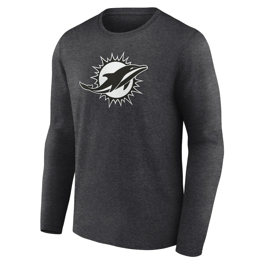 NFL Miami Dolphins Personalized Name & Number Monochrome Long Sleeve T-Shirt