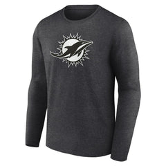 NFL Miami Dolphins Personalized Name & Number Monochrome Long Sleeve T-Shirt
