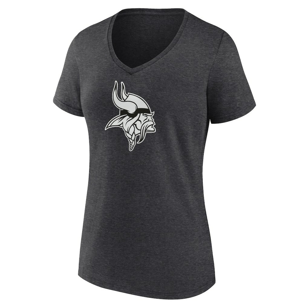 NFL Minnesota Vikings Women's Personalized Name & Number Monochrome V-Neck Long Sleeve T-Shirt