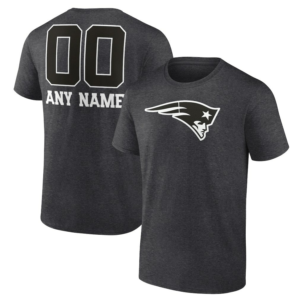 NFL New England Patriots Personalized Name & Number Monochrome T-Shirt