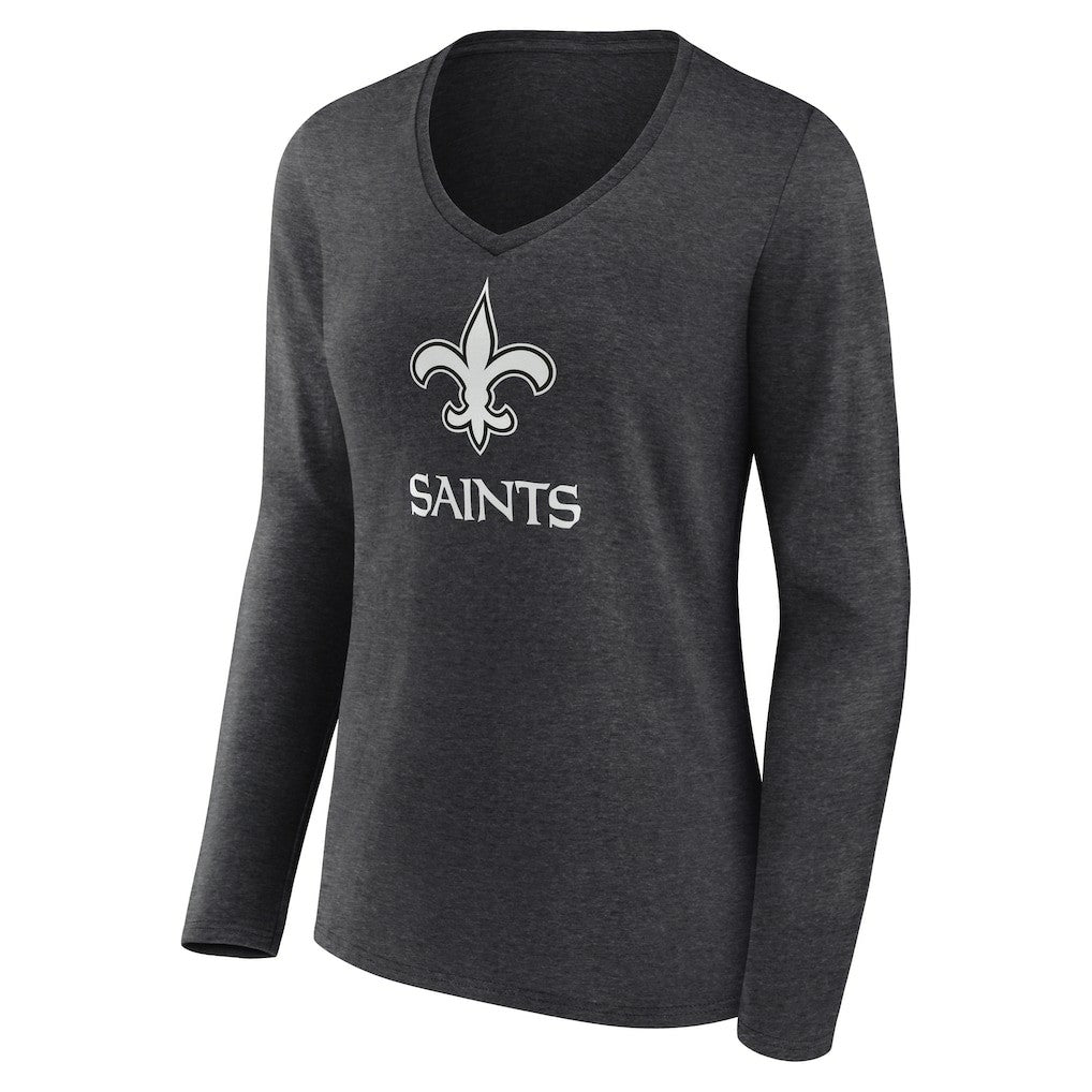 NFL New Orleans Saints Women's Personalized Name & Number Monochrome V-neck T-Shirt