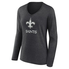 NFL New Orleans Saints Women's Personalized Name & Number Monochrome V-neck T-Shirt