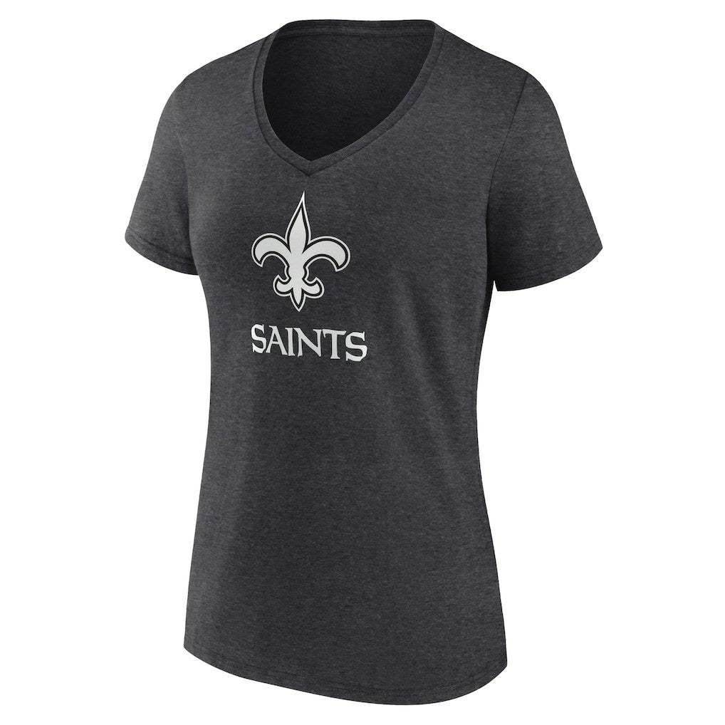 NFL New Orleans Saints Women's Personalized Name & Number Monochrome V-Neck Long Sleeve T-Shirt