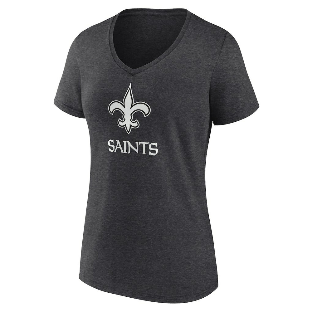 NFL New Orleans Saints Women's Personalized Name & Number Monochrome V-Neck Long Sleeve T-Shirt