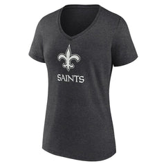 NFL New Orleans Saints Women's Personalized Name & Number Monochrome V-Neck Long Sleeve T-Shirt