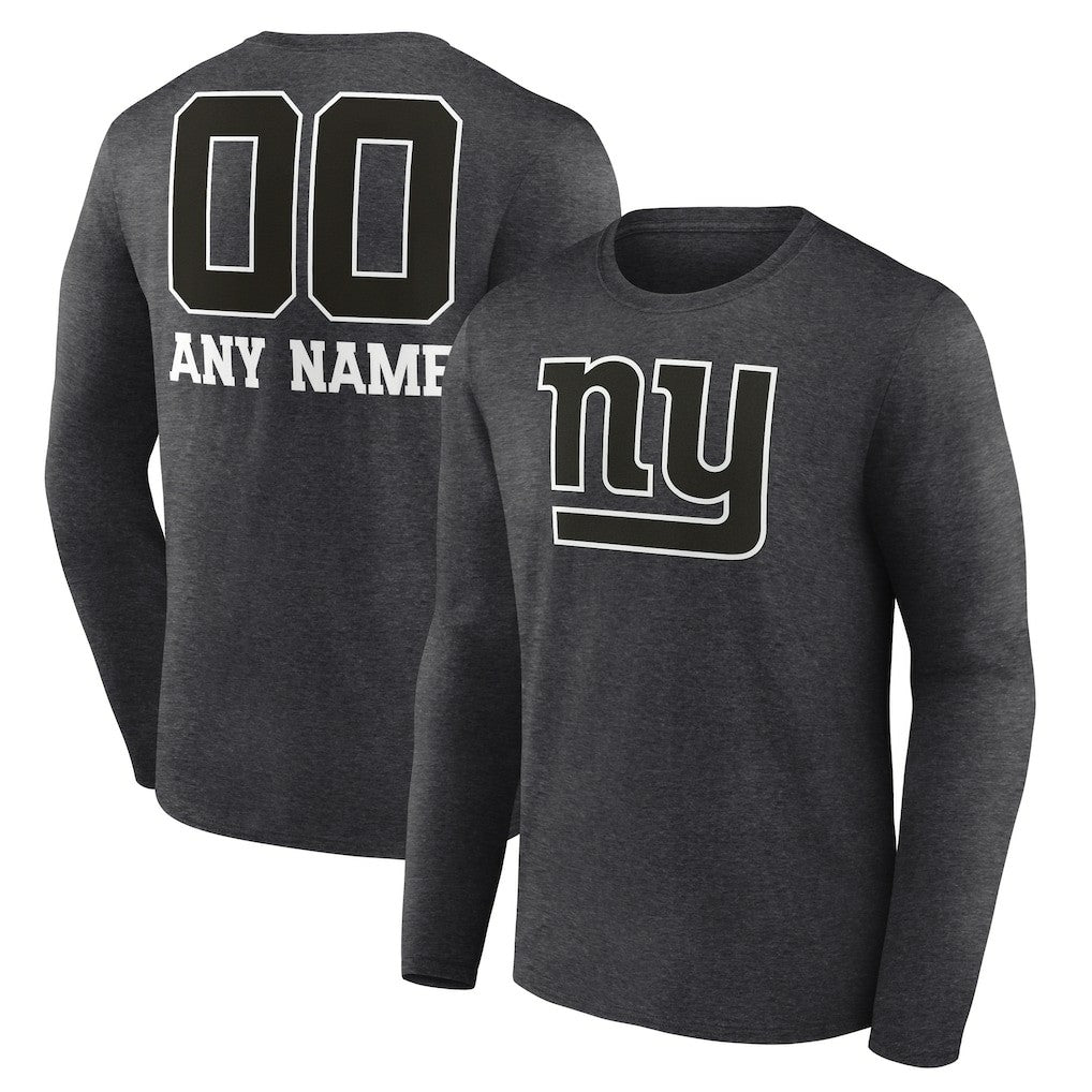 NFL New York Giants Personalized Name & Number Monochrome Long Sleeve T-Shirt