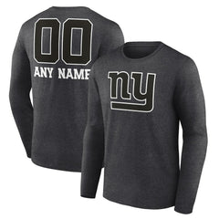 NFL New York Giants Personalized Name & Number Monochrome Long Sleeve T-Shirt