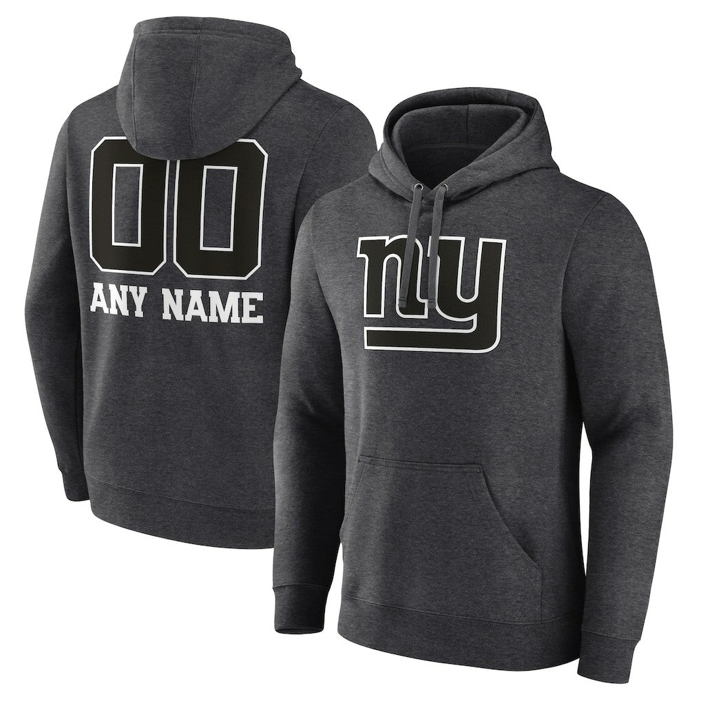 NFL New York Giants Personalized Name & Number Monochrome Pullover Hoodie