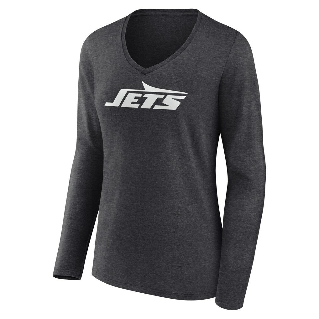 NFL New York Jets Women's Personalized Name & Number Monochrome V-neck T-Shirt