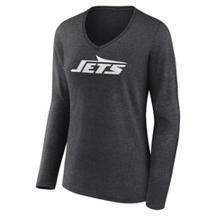 NFL New York Jets Women's Personalized Name & Number Monochrome V-neck T-Shirt