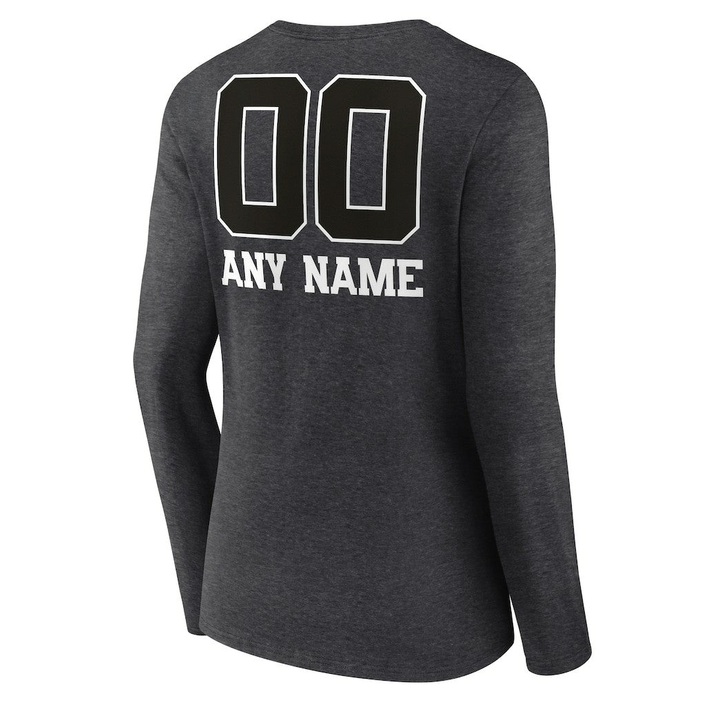 NFL New York Jets Women's Personalized Name & Number Monochrome V-neck T-Shirt