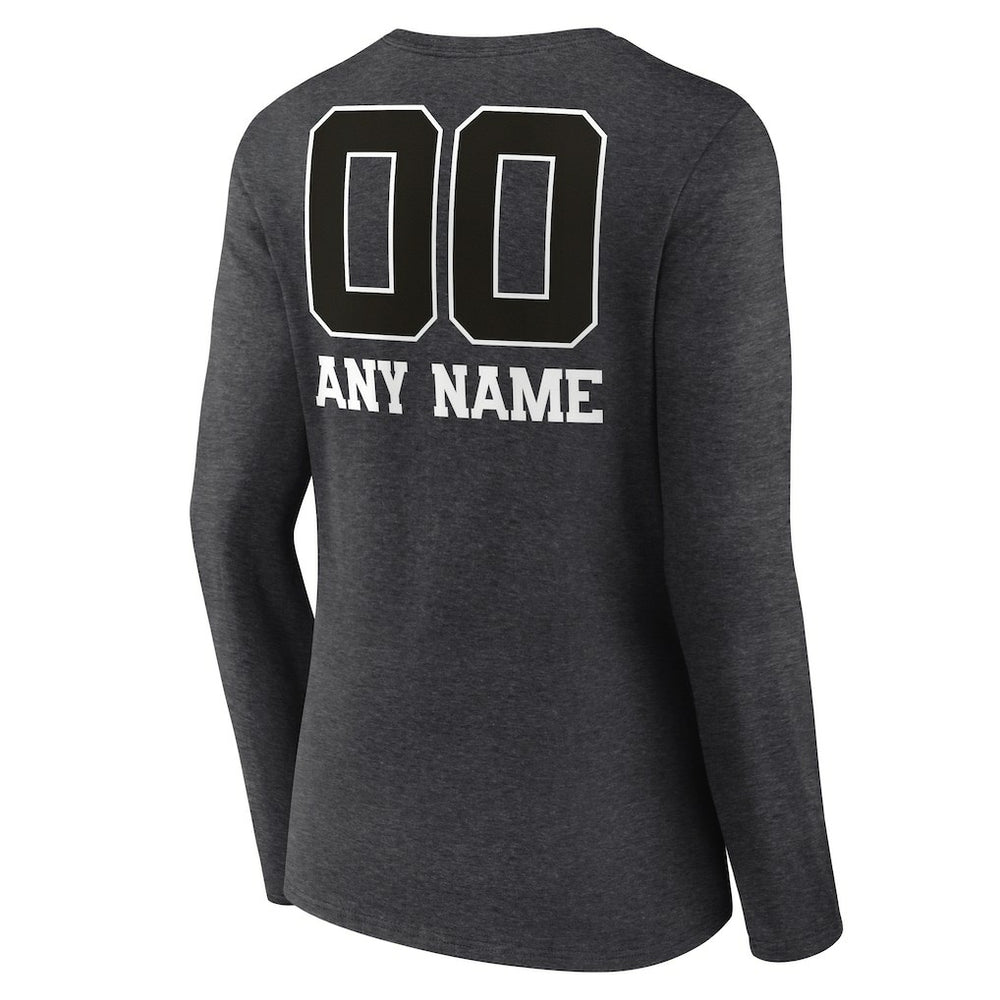 NFL New York Jets Women's Personalized Name & Number Monochrome V-neck T-Shirt