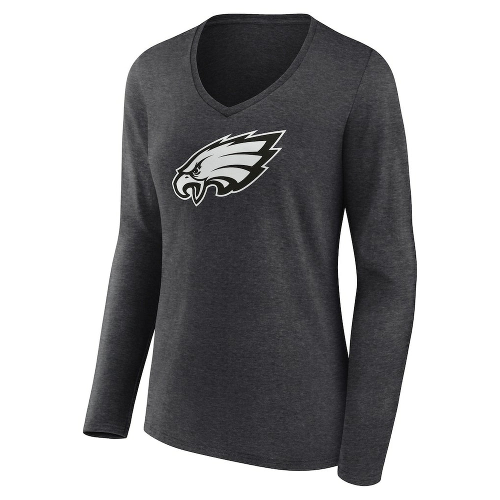 NFL Philadelphia Eagles Women's Personalized Name & Number Monochrome V-neck T-Shirt