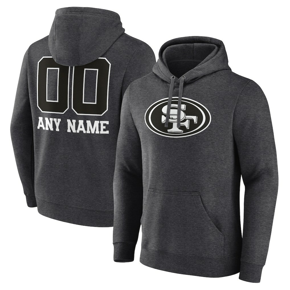 NFL San Francisco 49ers Personalized Name & Number Monochrome Pullover Hoodie