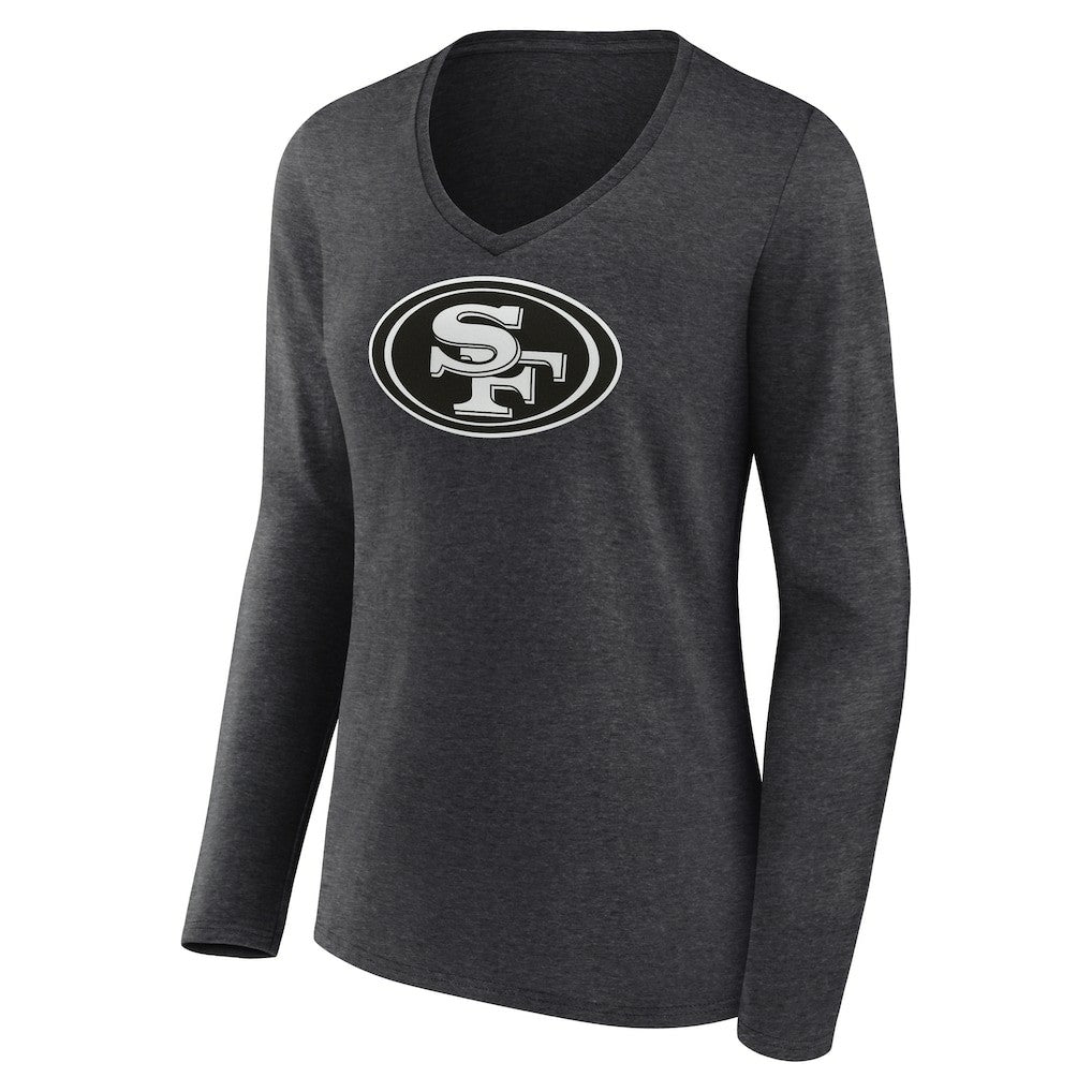 NFL San Francisco 49ers Women's Personalized Name & Number Monochrome V-neck T-Shirt