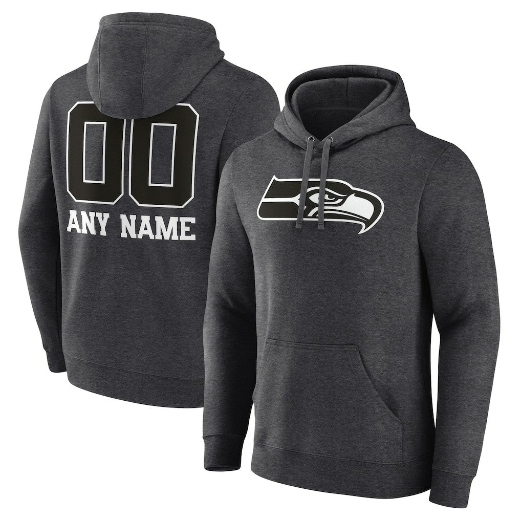 NFL Seattle Seahawks Personalized Name & Number Monochrome Pullover Hoodie