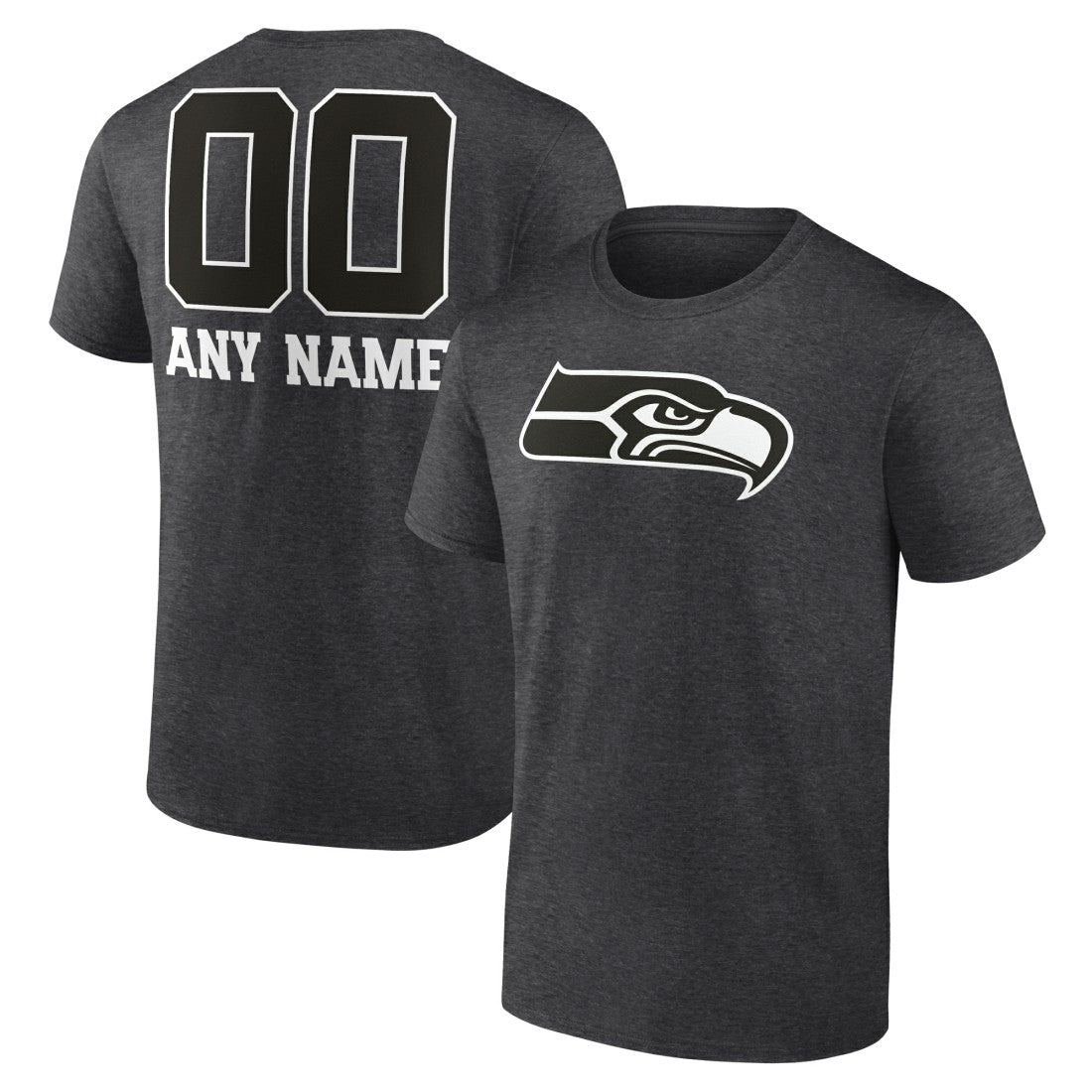 NFL Seattle Seahawks Personalized Name & Number Monochrome T-Shirt
