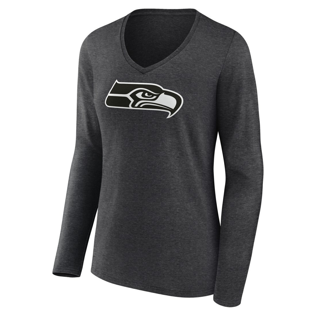 NFL Seattle Seahawks Women's Personalized Name & Number Monochrome V-neck T-Shirt