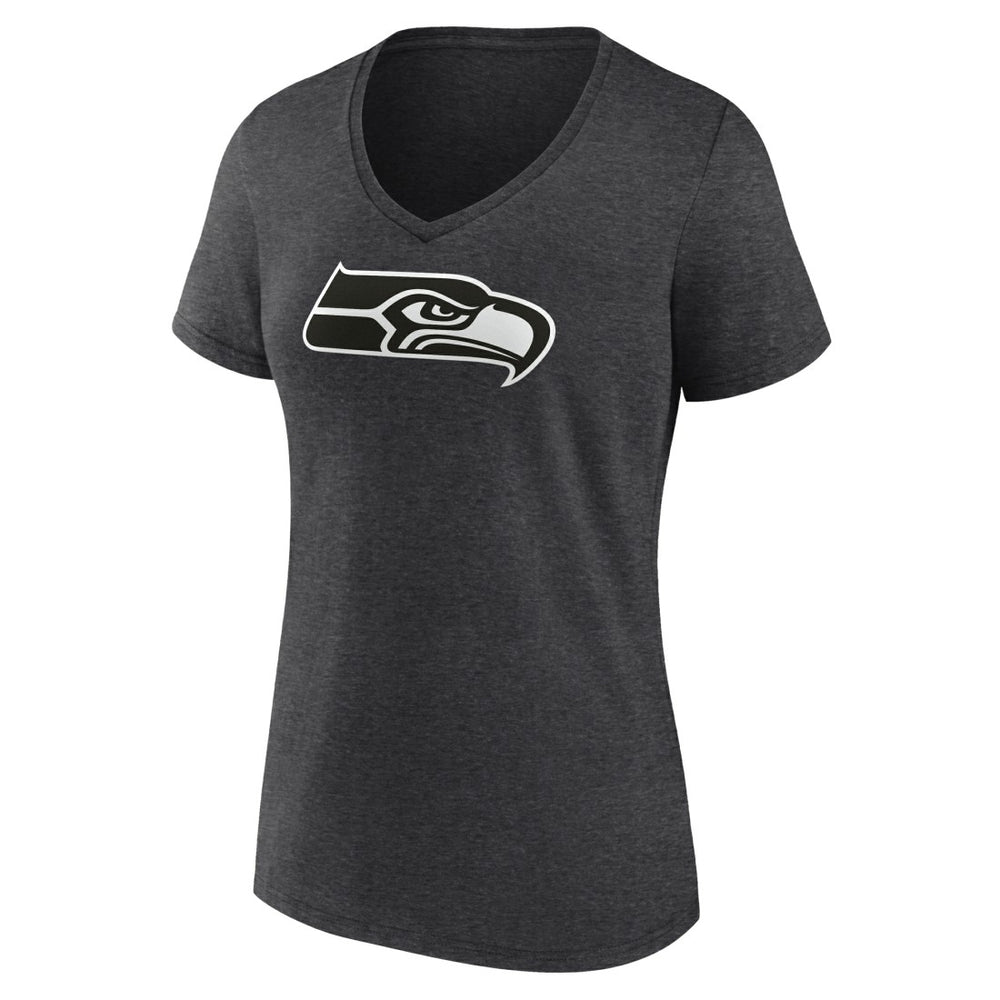 NFL Seattle Seahawks Women's Personalized Name & Number Monochrome V-Neck Long Sleeve T-Shirt