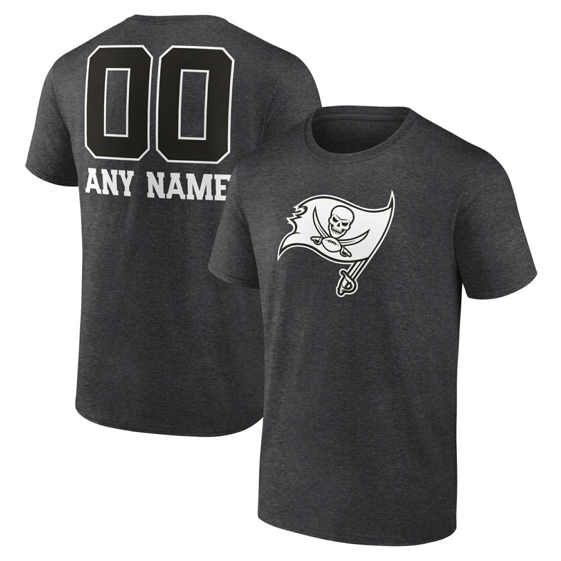 NFL Tampa Bay Buccaneers Personalized Name & Number Monochrome T-Shirt