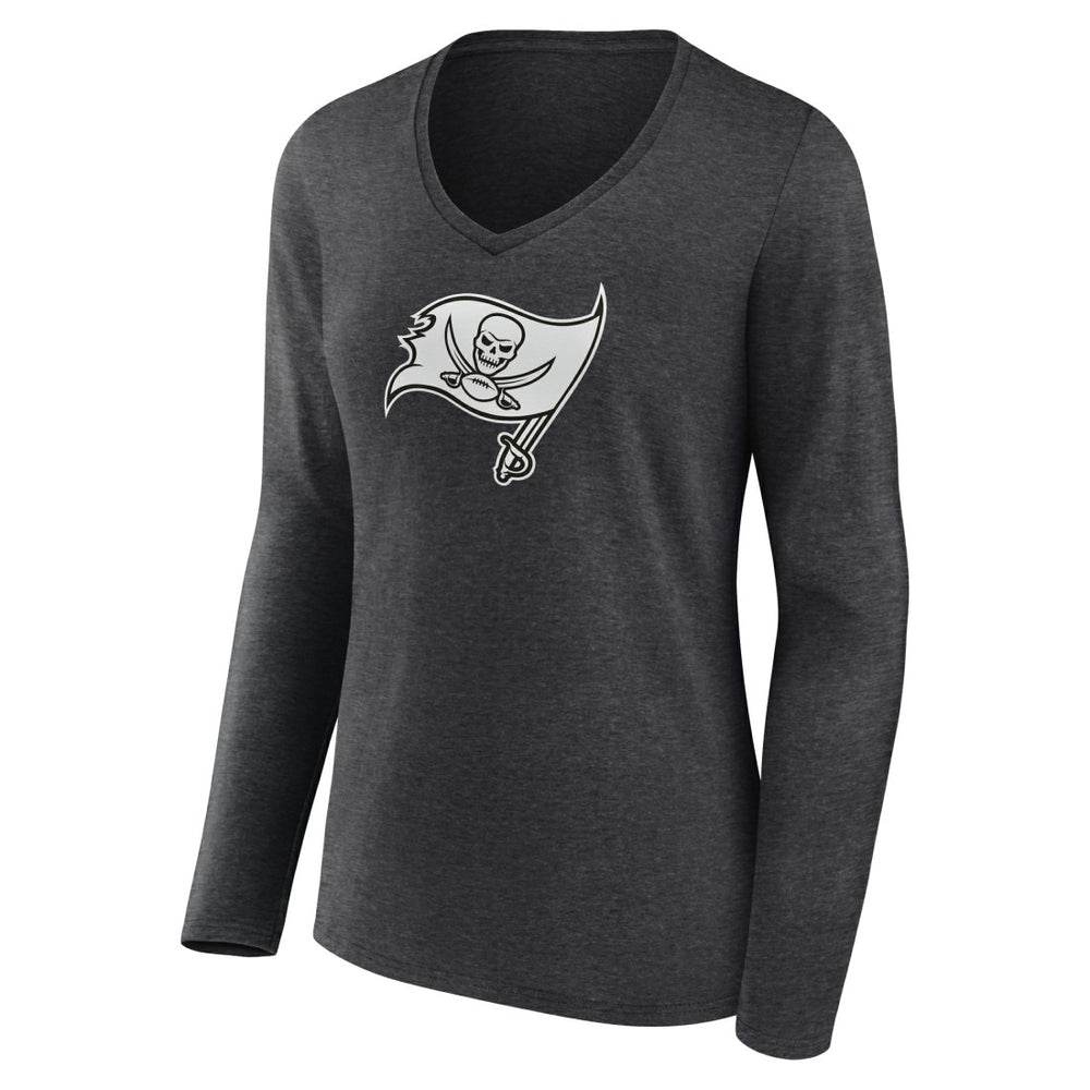 NFL Tampa Bay Buccaneers Women's Personalized Name & Number Monochrome V-neck T-Shirt
