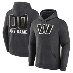 NFL Washington Commanders Personalized Name & Number Monochrome Pullover Hoodie