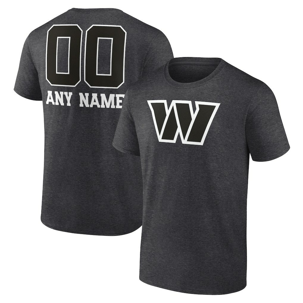 NFL Washington Commanders Personalized Name & Number Monochrome T-Shirt